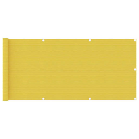 Vidaxl Toldo Para Balcón Hdpe Amarillo 75x400 Cm_0