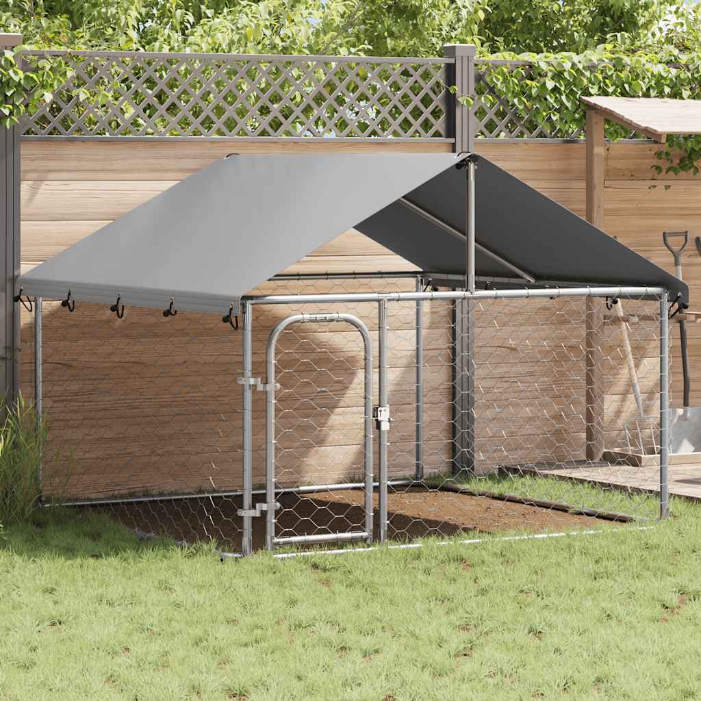 Perrera De Exterior Con Tejado 200x200x150 Cm_2