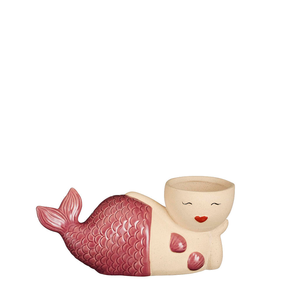 Macetero Sirena Tumbada Rosa_0
