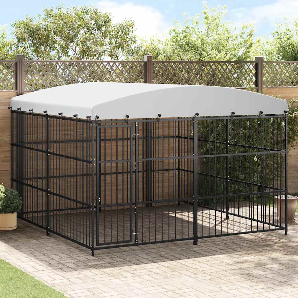 Perrera De Exterior Con Techo 300x300x210 Cm_1