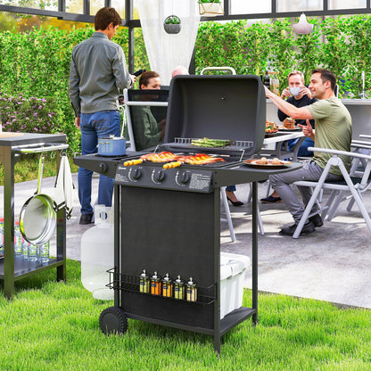 Outsunny Barbacoa De Gas Bbq Gas Con 3+1 Quemadores 9_1