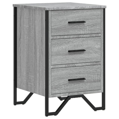 Mesita De Noche Madera De Ingeniería Gris Sonoma 40x41x60 Cm_0
