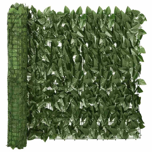 Vidaxl Toldo Para Balcón Con Hojas Verde Oscuro 400x75 Cm_0