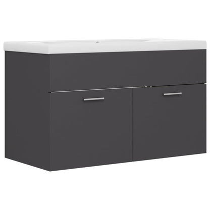Mueble Con Lavabo Madera De Ingeniería Gris_1