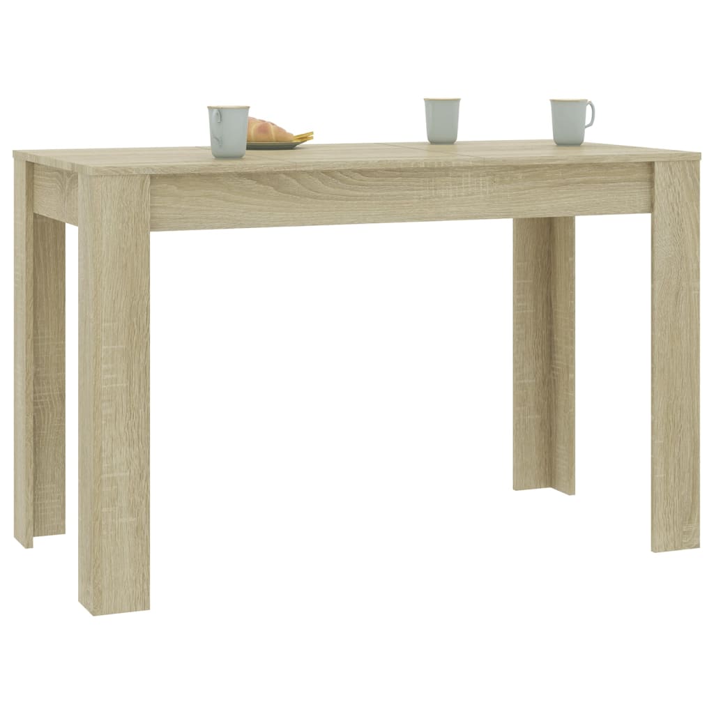Mesa De Comedor De Aglomerado Color Roble Sonoma 120x60x76 Cm_1