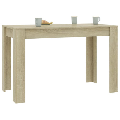 Mesa De Comedor De Aglomerado Color Roble Sonoma 120x60x76 Cm_1