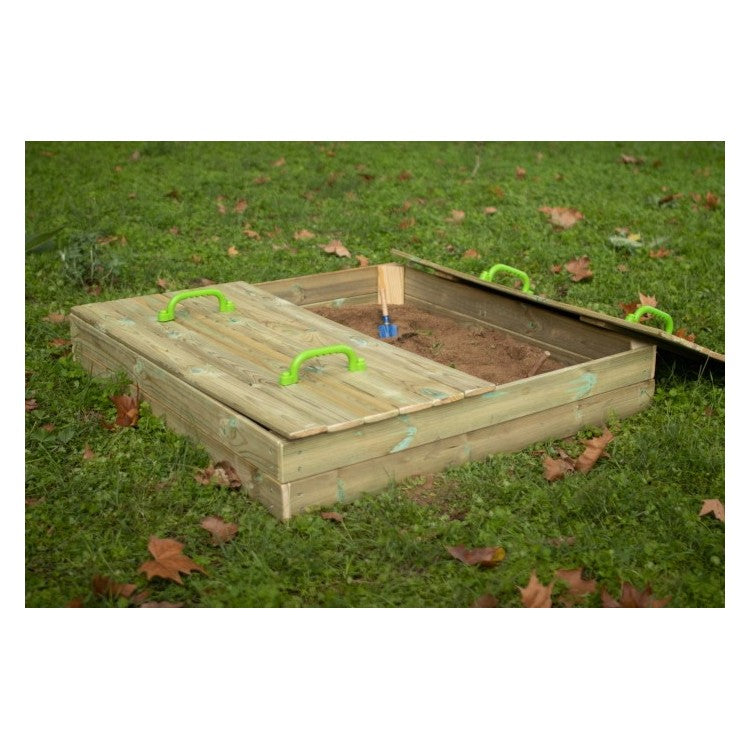 Arenero De Madera Masgames Oben Con Cubierta De Madera Rectangular.