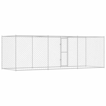 Jaula Para Perro Plateado 600 X 200 X 200 Cm Acero Galvanizado_5