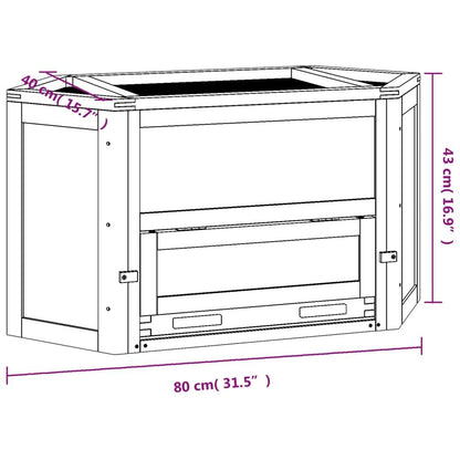Vidaxl Jaula Para Hámster Madera Maciza Abeto 80x40x43 Cm_2