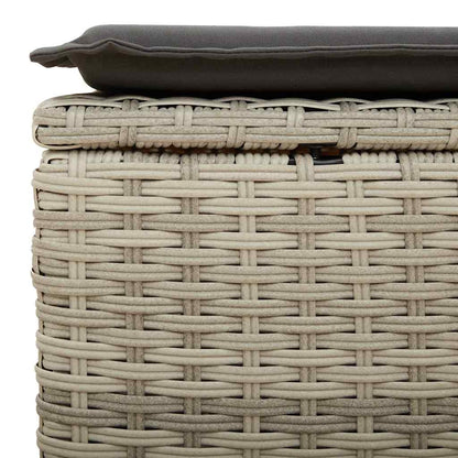 Set De Sofás De Jardín 6 Pzas Y Cojines Ratán Sintético Gris / Vetonek_2