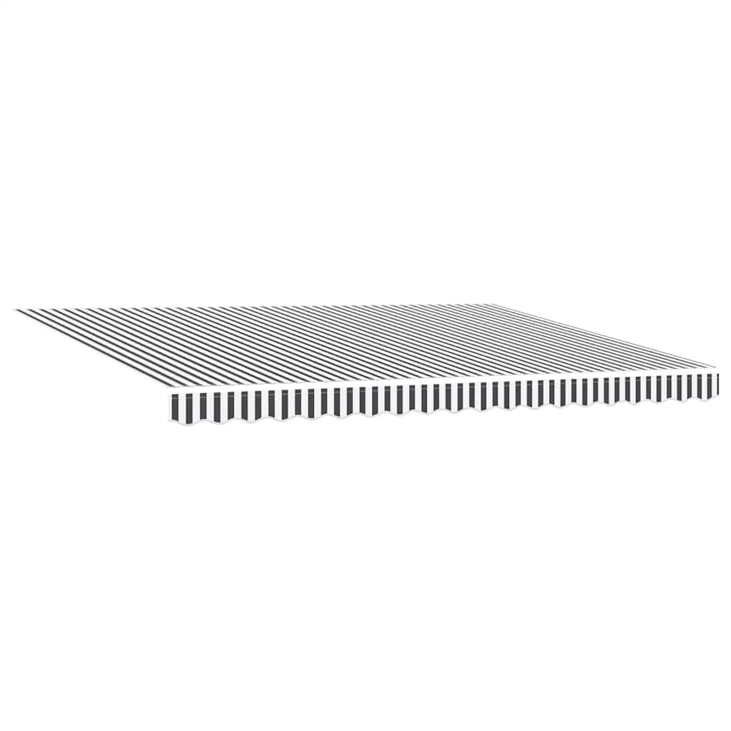 Toldo Retráctil Aluminio Y Tela Gris Antracita Y Blanco 4,5x3 M_4