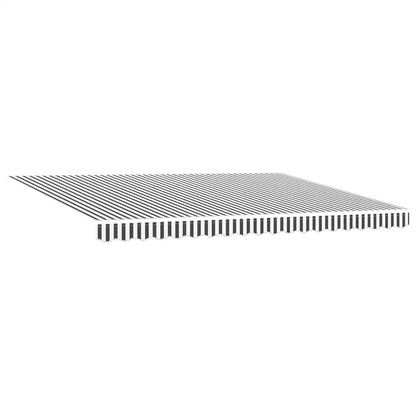 Toldo Retráctil Aluminio Y Tela Gris Antracita Y Blanco 4,5x3 M_3