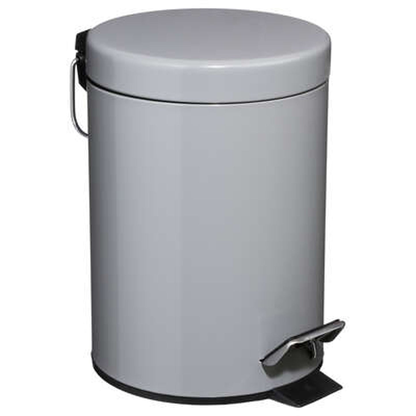 Cubo De Basura 3l Pedal De Metal Gris_0