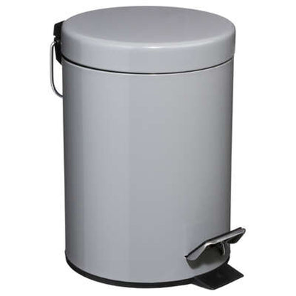 Cubo De Basura 3l Pedal De Metal Gris_0