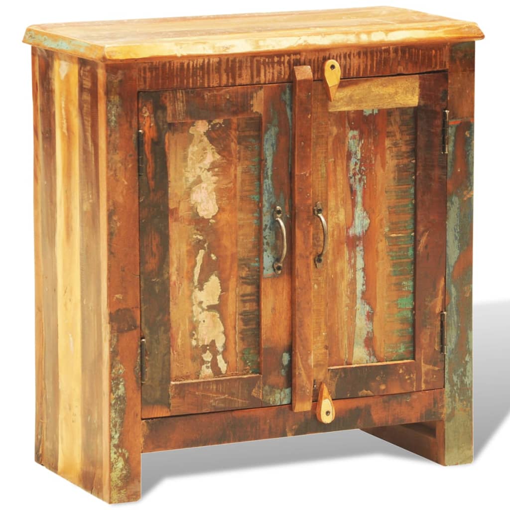 Mueble Vintage Con 2 Puertas Madera Maciza Reciclada_0