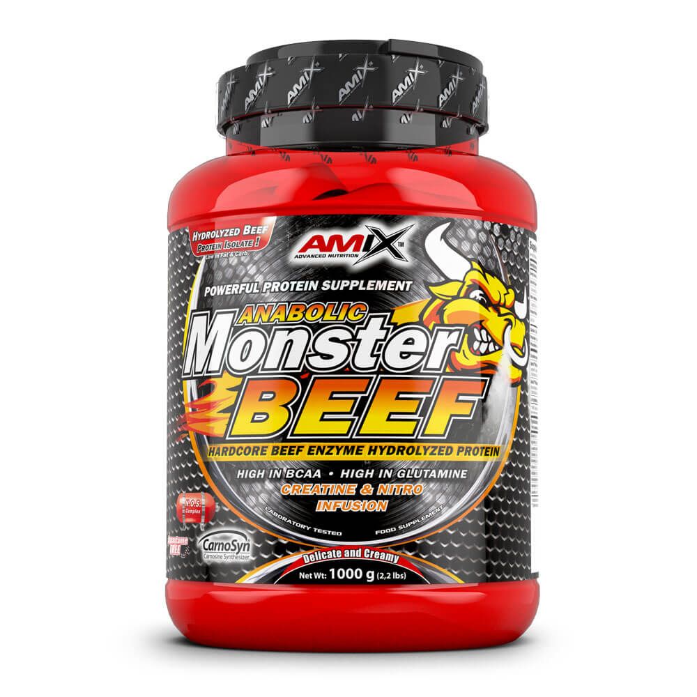 Monster Beef - 1kg - Fresa Banana - Proteina Alternativa - Amix Nutrition_0