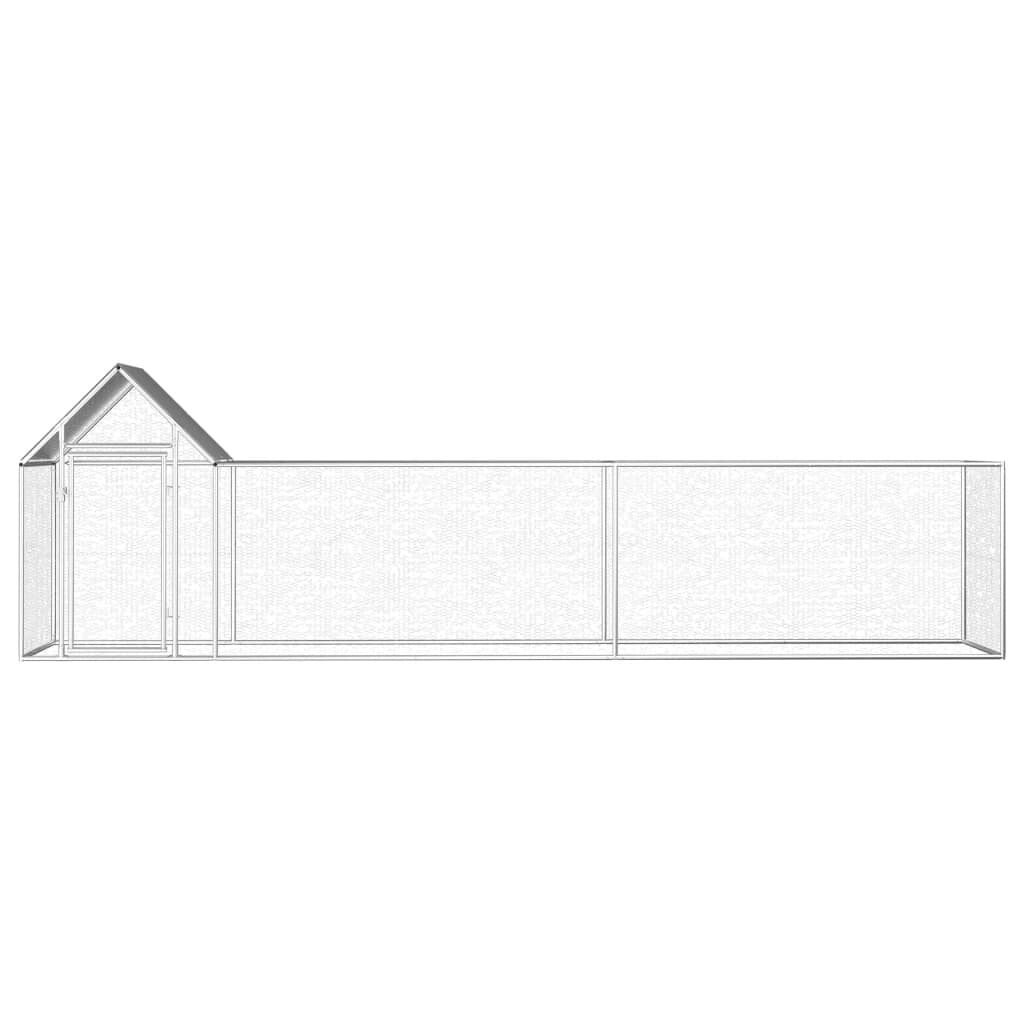 Vidaxl Gallinero Acero Galvanizado 5x1x1,5 M_1