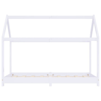Vidaxl Estructura De Cama Infantil Madera Maciza Pino Blanco 80x160 Cm_3