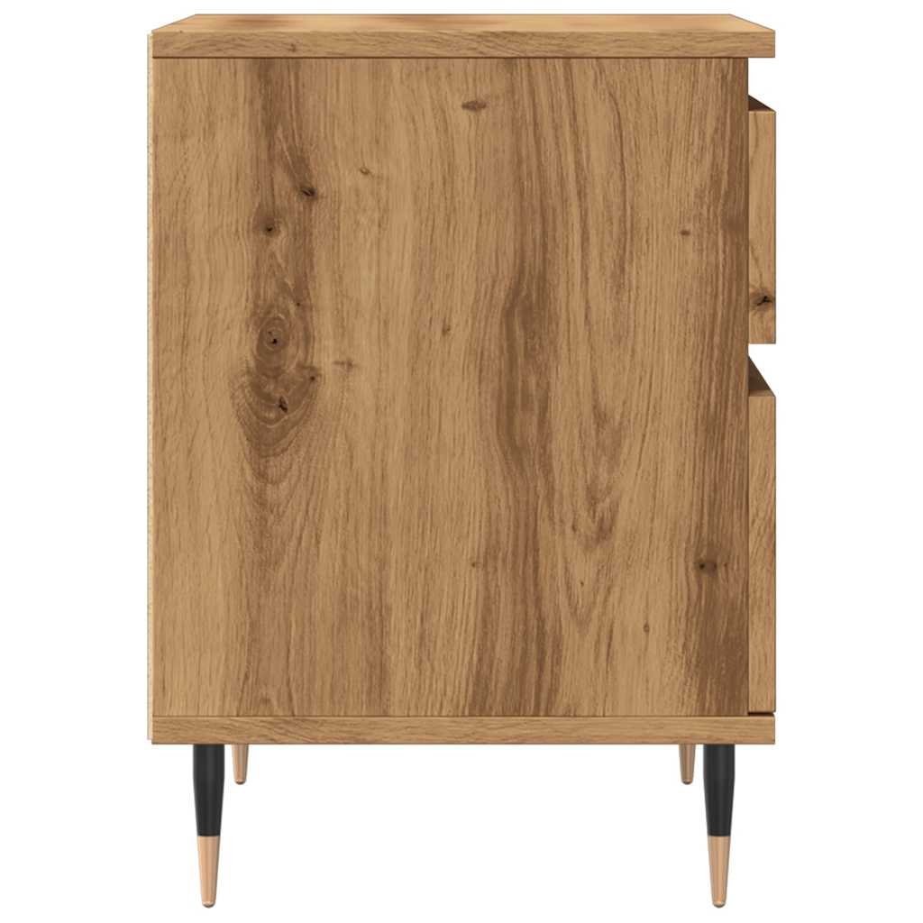 Mesitas De Noche 2 Uds Madera Roble Artisian 40x35x50 Cm_4