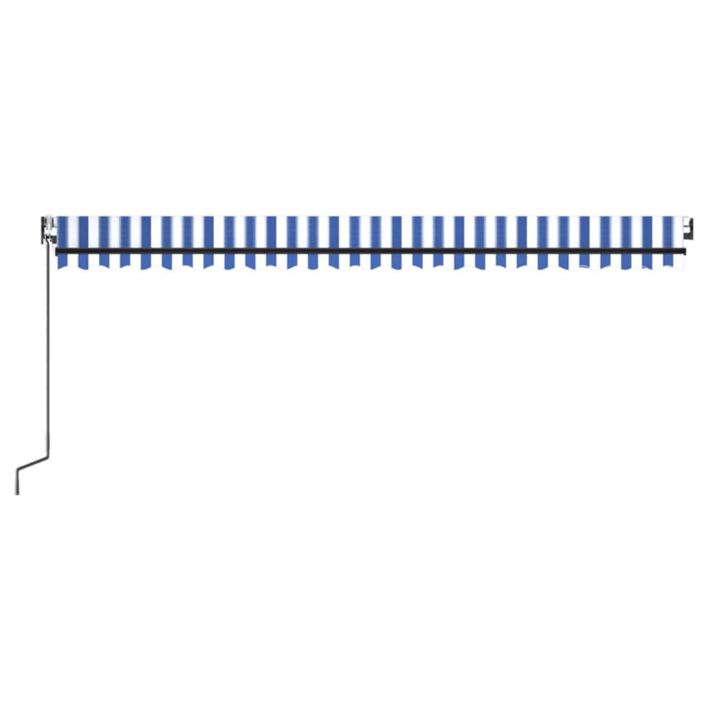 Toldo Automático Led Sensor De Viento Azul Y Blanco 500x350 Cm_2