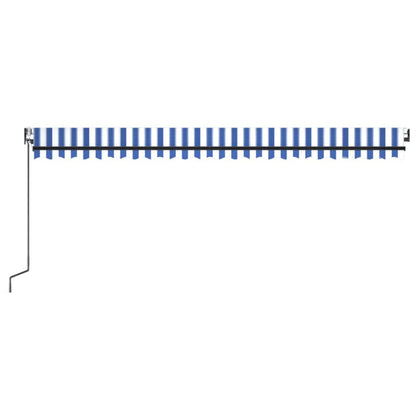 Toldo Automático Led Sensor De Viento Azul Y Blanco 500x350 Cm_2