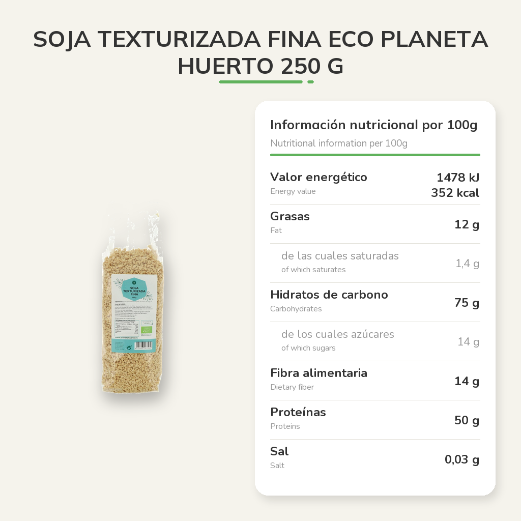 Información nutricional