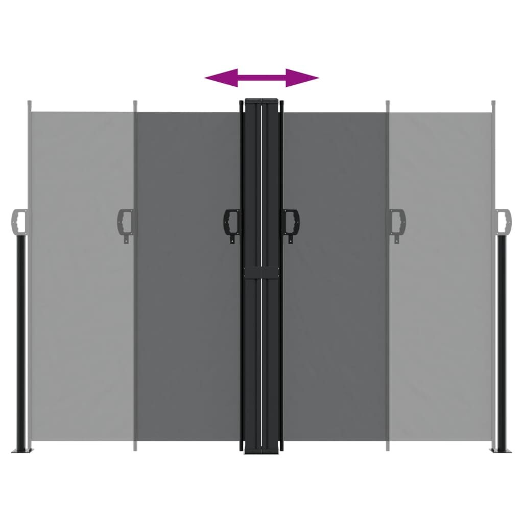 Vidaxl Toldo Lateral Retráctil Negro 180x1200 Cm_4