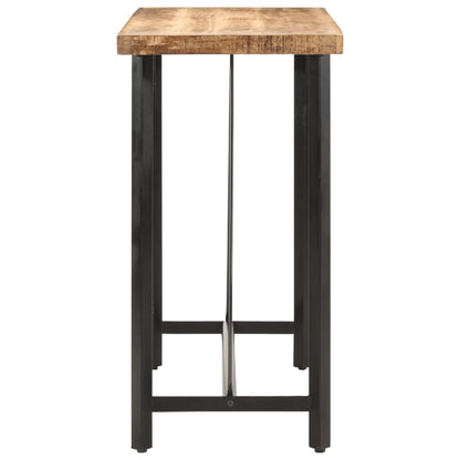 Mesa Alta De Hierro Y Madera Maciza De Mango 110x55x107 Cm_1