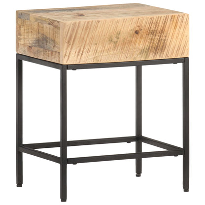 Mesa Auxiliar De Madera De Mango Maciza 40x30x50 Cm_4