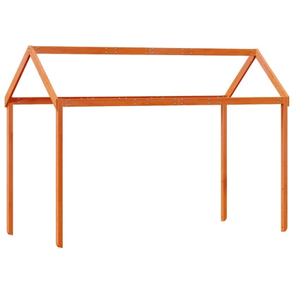 Techo De Cama Infantil Madera Maciza Marrón 217x95,5x159 Cm_5