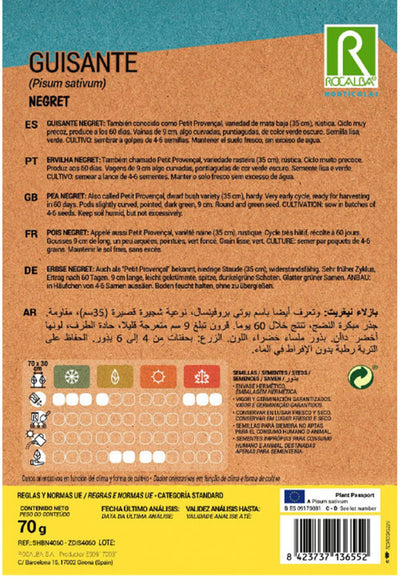 Semillas Guisante Negret 70g_1