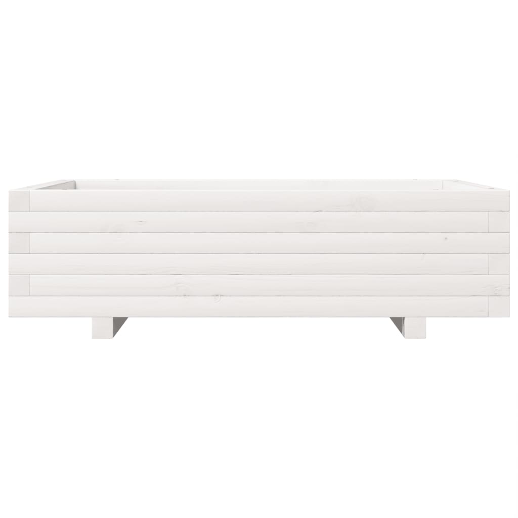 Jardinera De Madera Maciza De Pino Blanco 90x40x26,5 Cm_4