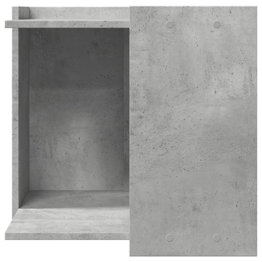 Vidaxl Mueble Arenero De Gatos Madera Gris Hormigón 53x53x51 Cm_3