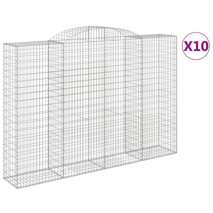 Cestas De Gaviones 10 Uds Forma De Arco Hierro 300x50x200/220cm_0
