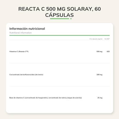 Información nutricional