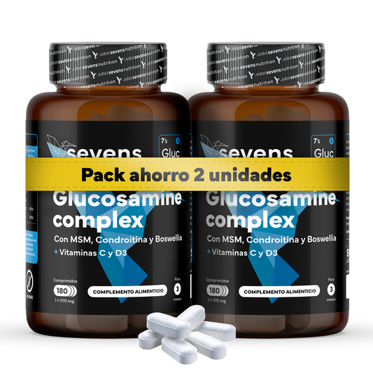 Pack 2x Glucosamina Con Condroitina, Msm, Boswellia, Vitaminas C Y D3. Sevens Nutrition. Cuidado De La Salud Articular._0