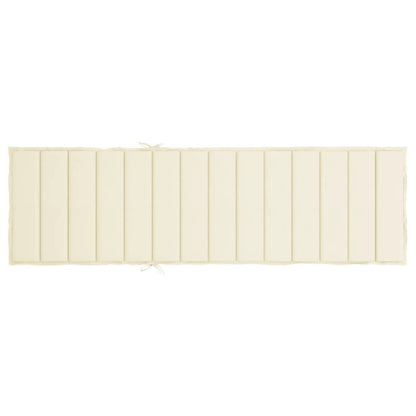 Vidaxl Cojín De Tumbona De Tela Oxford Crema 200x60x3 Cm_4