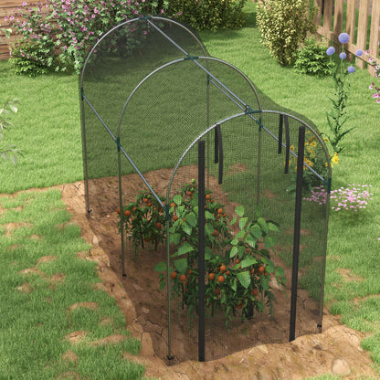 Outsunny Jaula De Cultivo Con 1 Puerta Con Cremallera 120x240x188 Cm Negro_3