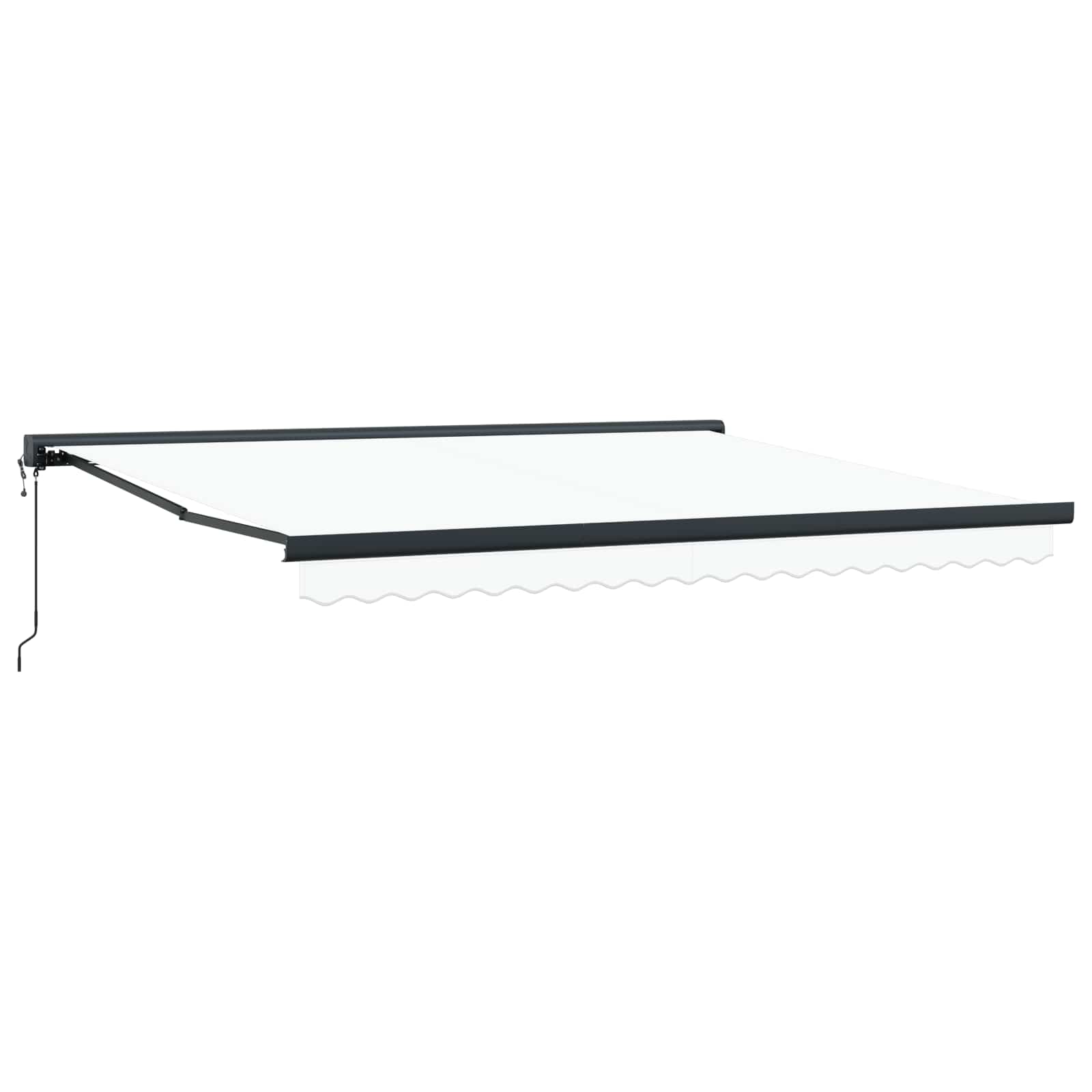 Toldo Retráctil Blanco 400 X 300 Cm Tela Y Metal_0
