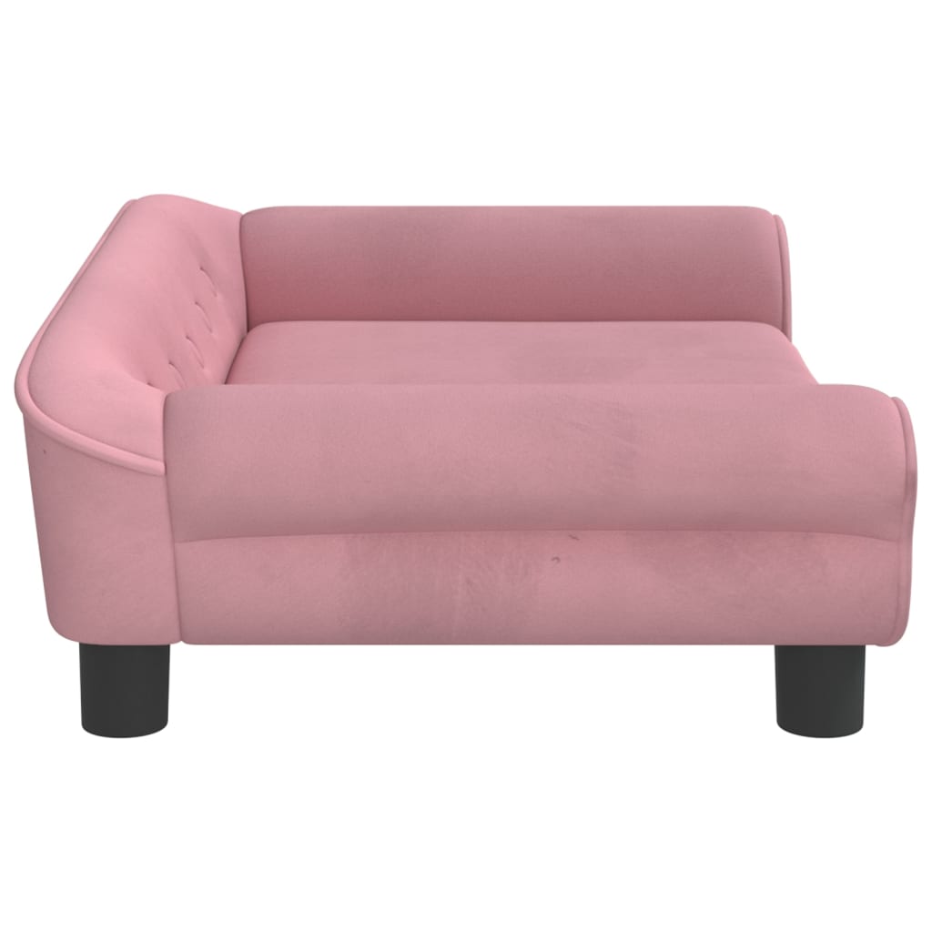 Cama Para Perros De Terciopelo Rosa 70x48x22 Cm / Vetonek_5