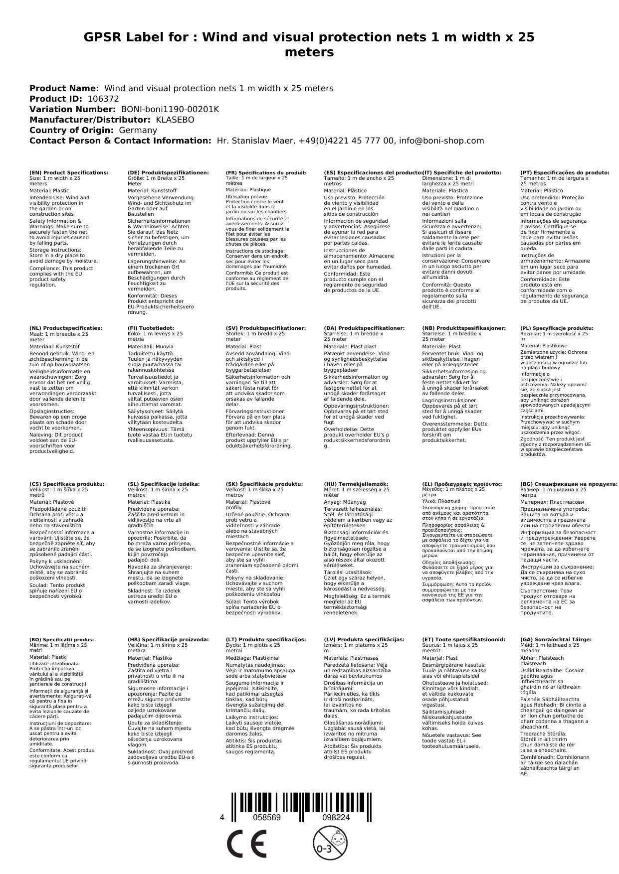 Redes De Protección Contra El Viento Y La Vista 1 M De Ancho X 25 Metros_2