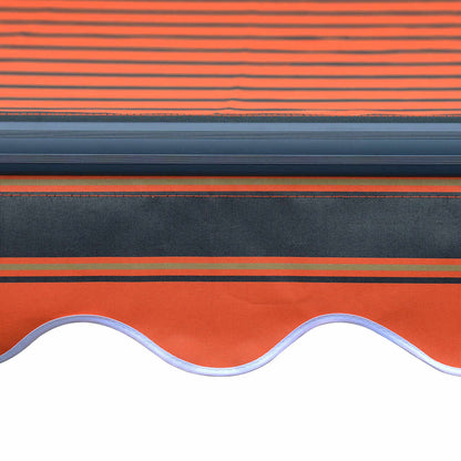 Toldo Manual Retráctil Con Led Naranja Y Marrón 450x300 Cm_5