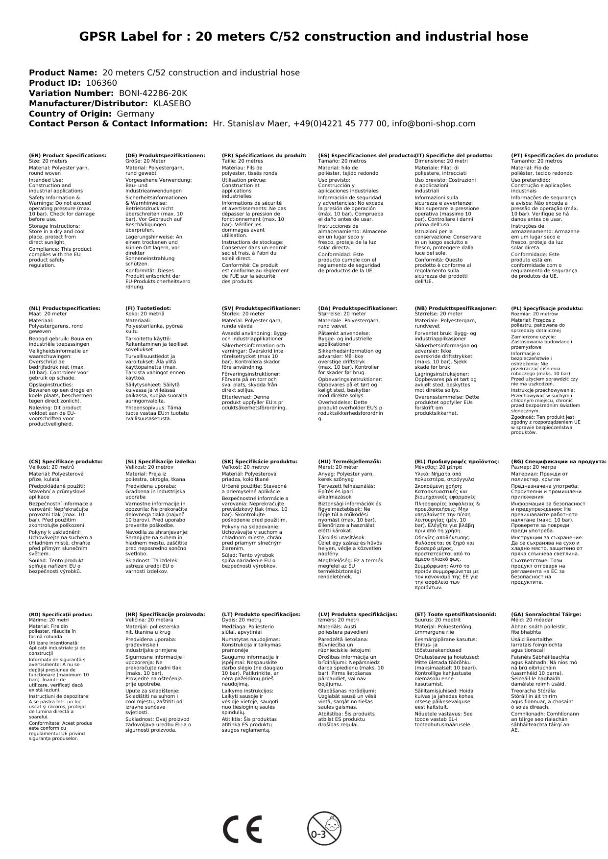 20 Metros C/52- Manguera De Construcción E Industrial_1