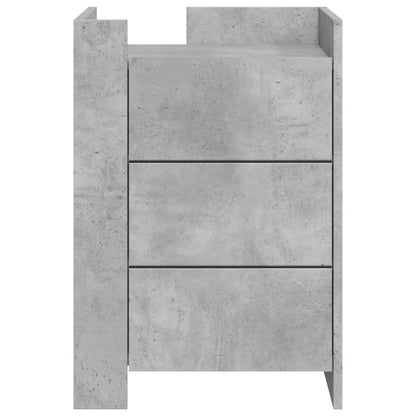 Mesita De Noche Madera De Ingeniería Gris Hormigón 45x50x65 Cm_2