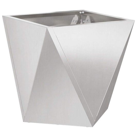 Jardinera Plateado 50 X 50 X 50 Cm Acero Inoxidable_0