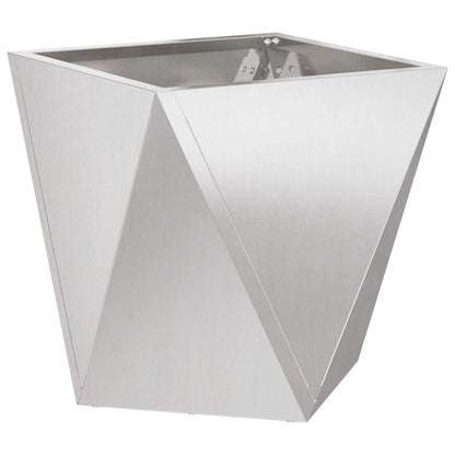 Jardinera 2 Uds. Plateado 30 X 30 X 30 Cm Acero Inoxidable_4