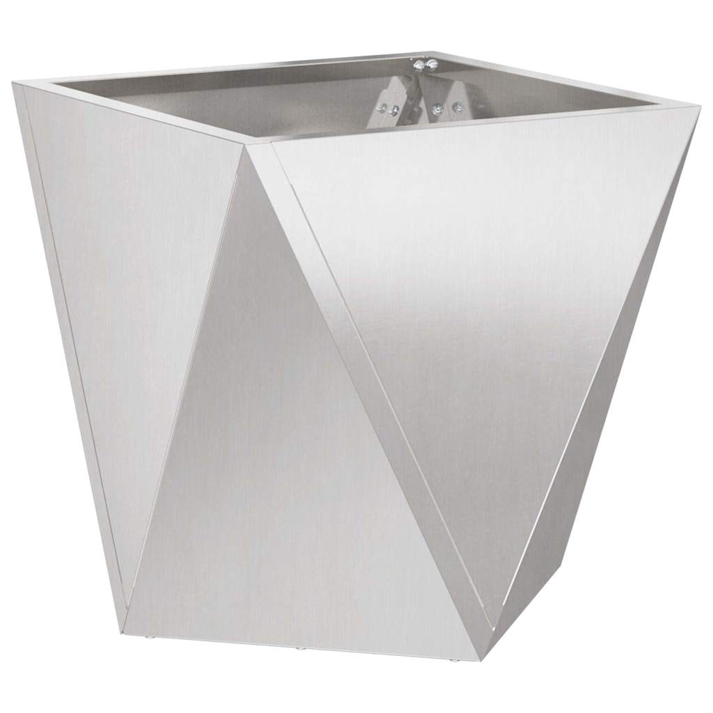 Jardinera 2 Uds. Plateado 40 X 40 X 40 Cm Acero Inoxidable_4