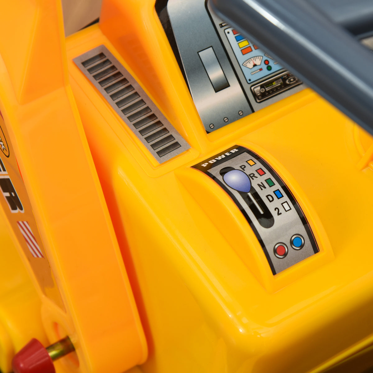 Tractor Para Niños Con Pala Excavadora Homcom 70x26x37 Cm Amarillo_3