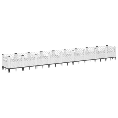Jardinera Con Clavijas Pp Blanco 363,5x43,5x43,5 Cm_4