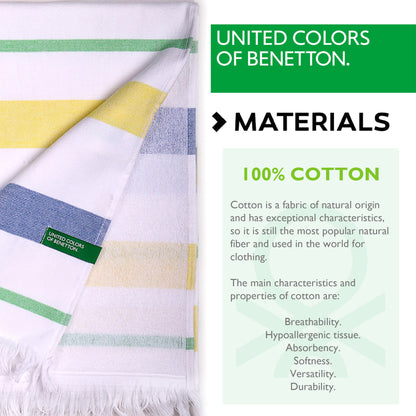 Hamman 80x165cm 350gsm 100%algodon Azul/amarillo Casa Benetton_2